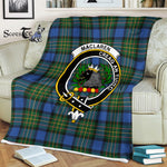 Scotstee Shop - Scotstee Shop Tartan Plaid Fleece Blankets MacLaren Ancient Clan Crest Badge Tartan Fleece Blanket Scottish