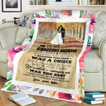Scotstee Shop - Personalized Gift Letter To Husband To My Gorgeous Husband Gift Fleece Blanket