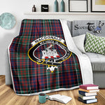 Scotstee Shop Tartan Plaid Blanket Macdonalds Of Ranald Clan Crest Badge Scottish Tartan Plaid Sherpa Blanket