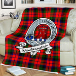 Scotstee Shop - Scotstee Shop Tartan Plaid Blankets MacNaughton Clan Badge Tartan Fleece Blanket Scottish