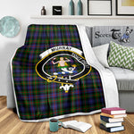 Scotstee Shop Tartan Plaid Blanket Murray Of Dysart Modern Clan Crest Badge Scottish Tartan Plaid Sherpa Blanket