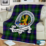 Scotstee Shop - Scotstee Shop Tartan Plaid Fleece Blankets MacThomas Modern Clan Badge Tartan Fleece Blanket Scottish