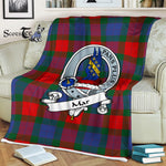 Scotstee Shop - Scotstee Shop Tartan Plaid Fleece Blankets Mar Clan Badge Tartan Fleece Blanket Scottish