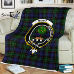 Scotstee Shop - Scotstee Shop Tartan Plaid Fleece Blankets Mowat Clan Crest Badge Tartan Fleece Blanket Scottish