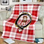 Scotstee Shop - Scotstee Shop Tartan Plaid Fleece Blankets MenZies Clan Crest Badge Tartan Fleece Blanket Scottish