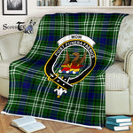 Scotstee Shop - Scotstee Shop Tartan Plaid Fleece Blankets Mow Clan Crest Badge Tartan Fleece Blanket Scottish