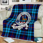 Scotstee Shop - Scotstee Shop Tartan Plaid Fleece Blankets McCorquodale Clan Badge Tartan Fleece Blanket Scottish