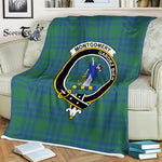 Scotstee Shop - Scotstee Shop Tartan Plaid Fleece Blankets Montgomery Ancient Clan Crest Badge Tartan Fleece Blanket Scottish