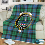 Scotstee Shop - Scotstee Shop Tartan Plaid Fleece Blankets Morrison Ancient Clan Crest Badge Tartan Fleece Blanket Scottish