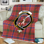Scotstee Shop - Scotstee Shop Tartan Plaid Fleece Blankets MacRae Ancient Clan Crest Badge Tartan Fleece Blanket Scottish