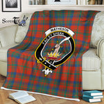 Scotstee Shop - Scotstee Shop Tartan Plaid Fleece Blankets Matheson Ancient Clan Crest Badge Tartan Fleece Blanket Scottish