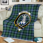 Scotstee Shop - Scotstee Shop Tartan Plaid Fleece Blankets Malcolm Ancient Clan Crest Badge Tartan Fleece Blanket Scottish