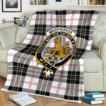 Scotstee Shop - Macpherson Tartan Plaid Fleece Blanket MacPherson Plaid Blanket Clan Crest Badge Tartan Blanket