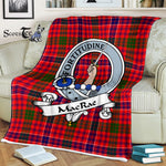 Scotstee Shop - Scotstee Shop Tartan Plaid Fleece Blankets MacRae Modern Clan Badge Tartan Fleece Blanket Scottish