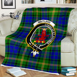 Scotstee Shop - Scotstee Shop Tartan Plaid Fleece Blankets MaiTland Clan Crest Badge Tartan Fleece Blanket Scottish
