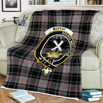 Scotstee Shop - Scotstee Shop Tartan Plaid Fleece Blankets Moffat Clan Crest Badge Tartan Fleece Blanket Scottish