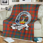 Scotstee Shop - Scotstee Shop Tartan Plaid Fleece Blankets Matheson Ancient Clan Badge Tartan Fleece Blanket Scottish