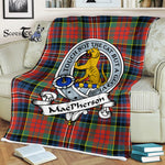 Scotstee Shop - Scotstee Shop Tartan Plaid Blankets MacPherson Ancient Clan Badge Tartan Fleece Blanket Scottish