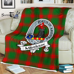 Scotstee Shop - Scotstee Shop Tartan Plaid Fleece Blankets Middleton Clan Badge Tartan Fleece Blanket Scottish