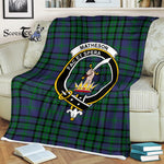 Scotstee Shop - Scotstee Shop Tartan Plaid Fleece Blankets Matheson Hunting Clan Crest Badge Tartan Fleece Blanket Scottish
