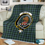 Scotstee Shop - Scotstee Shop Tartan Plaid Fleece Blankets Melville Clan Crest Badge Tartan Fleece Blanket Scottish