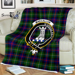 Scotstee Shop - Scotstee Shop Tartan Plaid Fleece Blankets Malcolm Moderm Clan Crest Badge Tartan Fleece Blanket Scottish