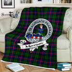 Scotstee Shop - Scotstee Shop Tartan Plaid Fleece Blankets Morrison Clan Badge Tartan Fleece Blanket Scottish