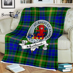 Scotstee Shop - Scotstee Shop Tartan Plaid Fleece Blankets MaiTland Clan Badge Tartan Fleece Blanket Scottish