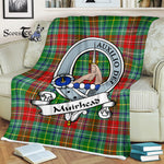 Scotstee Shop - Scotstee Shop Tartan Plaid Fleece Blankets Muirhead Clan Badge Tartan Fleece Blanket Scottish