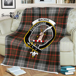 Scotstee Shop - Scotstee Shop Tartan Plaid Fleece Blankets MacRae Hunting Weathered Clan Crest Badge Tartan Fleece Blanket Scottish