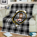 Scotstee Shop - Scotstee Shop Tartan Plaid Fleece Blankets Menzies Modern Clan Crest Badge Tartan Fleece Blanket Scottish