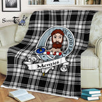 Scotstee Shop - Scotstee Shop Tartan Plaid Fleece Blankets Menzies Modern Clan Badge Tartan Fleece Blanket Scottish
