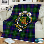 Scotstee Shop - Scotstee Shop Tartan Plaid Fleece Blankets MacThomas Modern Clan Crest Badge Tartan Fleece Blanket Scottish