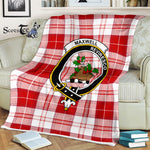 Scotstee Shop - Scotstee Shop Tartan Plaid Fleece Blankets Maxwell Plaid Clan Crest Badge Tartan Fleece Blanket Scottish