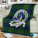 Scotstee Shop - Scotstee Shop Tartan Plaid Fleece Blankets Montgomery Hunting Clan Badge Tartan Fleece Blanket Scottish
