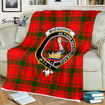 Scotstee Shop - Scotstee Shop Tartan Plaid Fleece Blankets MacQuarrie Modern Clan Crest Badge Tartan Fleece Blanket Scottish