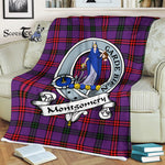 Scotstee Shop - Scotstee Shop Tartan Plaid Fleece Blankets Montgomery Modern Clan Badge Tartan Fleece Blanket Scottish