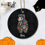 Sugar Skull Ornament Personalized Ornaments Llama Sugar Skull Mexico Alpaca Calavera Dia De Los Muertos Gift - Scotstee Shop