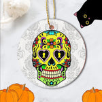 Sugar Skull Ornament Day of Dead Sugar Skull Infant Happy Halloween Ornament Gift Halloween Tree Decorations Halloween Gift - Scotstee Shop