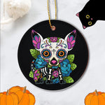 Sugar Skull Ornament Chihuahua Sugar Skull Mexico Dog Calavera Dia De Los Muertos Halloween Ornament Gift - Scotstee Shop