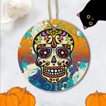 Sugar Skull Ornament Mexican Sugar Skull Day of Dead Happy Halloween Ornament Gift Halloween - Scotstee Shop
