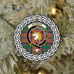 Stewart (Of Appin) Tartan Ornament,  ceramic ornament, personalized christmas ornaments, christmas tree ornaments, christmas door decorations, Plaid Ornament, Tartan Ceramic Ornament