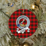 Scotstee Shop - Wallace Scottish Clan Badge Plaid Ornament Gift. Christmas Tree Ornament Wallace Clan Tartan Ornament Great Christmas Ornaments Gift