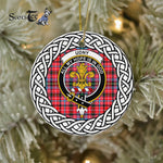 Udny Tartan Ornament,  ceramic ornament, personalized christmas ornaments, christmas tree ornaments, christmas door decorations, Plaid Ornament, Tartan Ceramic Ornament