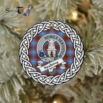 Spalding Tartan Ornament,  ceramic ornament, personalized christmas ornaments, christmas tree ornaments, christmas door decorations, Plaid Ornament, Tartan Ceramic Ornament