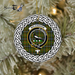 Walkinshaw Tartan Ornament,  ceramic ornament, personalized christmas ornaments, christmas tree ornaments, christmas door decorations, Plaid Ornament, Tartan Ceramic Ornament