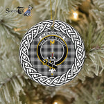 Glendinning Tartan Ornament,  ceramic ornament, personalized christmas ornaments, christmas tree ornaments, christmas door decorations, Plaid Ornament, Tartan Ceramic Ornament