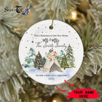 Scotstee Shop - First Christmas In Our New Home Ornament Personalize Name Family Teepee Our 1st Christmas in our new home ornament
