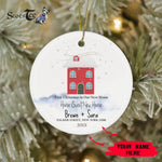 Scotstee Shop - First Christmas In Our New Home Ornament Personalize Name Family Our New Home Red First Christmas Ornament