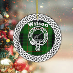 Scotstee Shop - Wilson surname last name tartan crest Plaid Ornament Gift. Christmas Tree Ornament Tartan Ornament Great Christmas Ornaments Gift